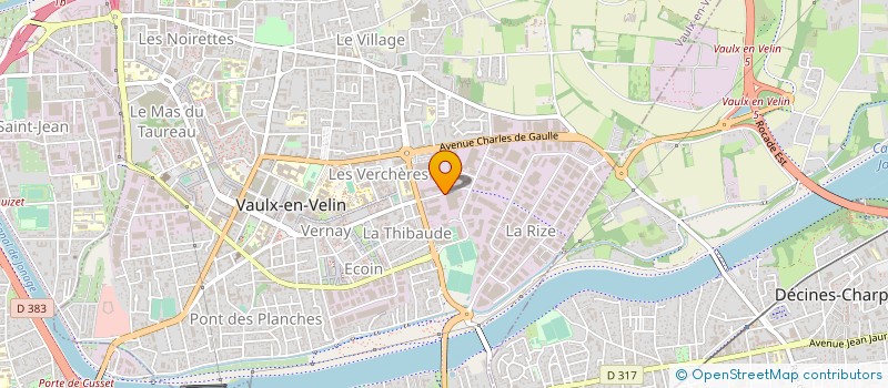 localisation de l'entreprise ASSOCIATION COGEBOZA  VAULX-EN-VELIN