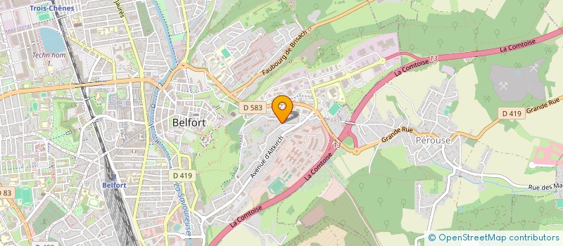localisation de l'entreprise ASSOCIATION COLLECTIF INSER'TOITS à BELFORT