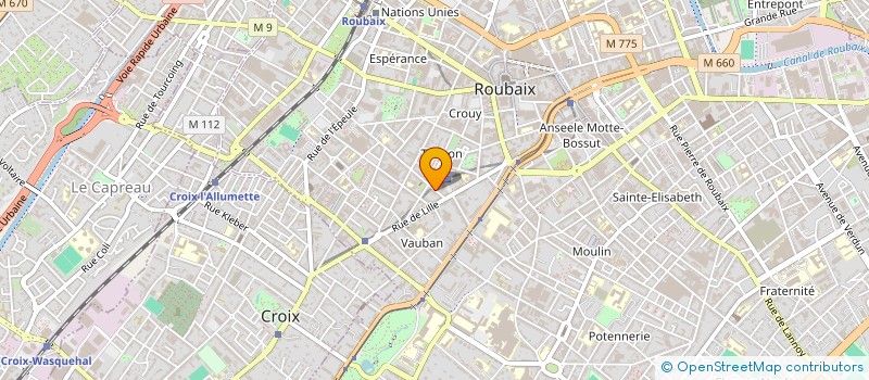 localisation de l'entreprise ASSOCIATION COLLECTIF SOMABOGOTA  ROUBAIX