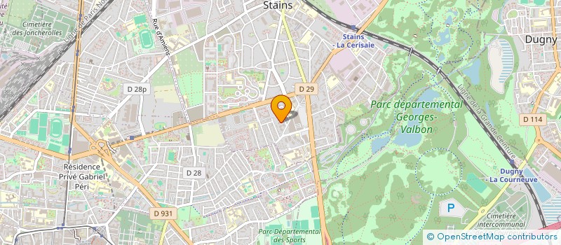 localisation de l'entreprise ASSOCIATION COLOMBE VERTE  STAINS