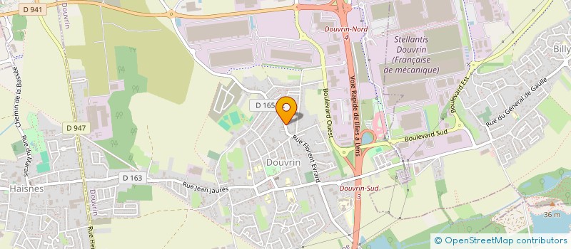 localisation de l'entreprise ASSOCIATION COLOMBOPHILE DES 1/2 FOND DU BASSIN MINIER  DOUVRIN