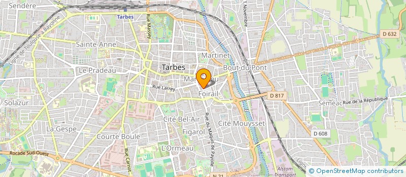 localisation de l'entreprise ASSOCIATION  COMBARNOUS C & FAVIERN  TARBES