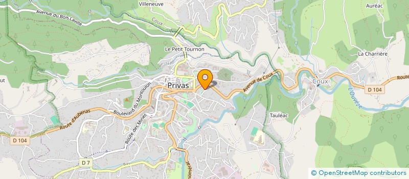 localisation de l'entreprise ASSOCIATION COMITE DES FETES DE PRIVAS à PRIVAS