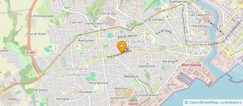 localisation de l'entreprise ASSOCIATION COMITE RIVE DROITE à BREST