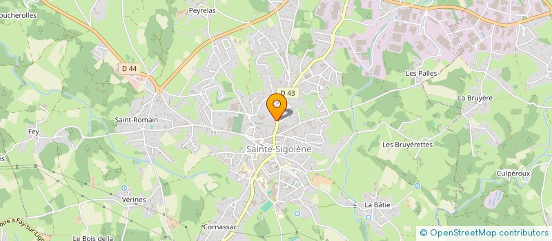 localisation de l'entreprise ASSOCIATION COMMERCE CENTRE VIE  SAINTE-SIGOLENE