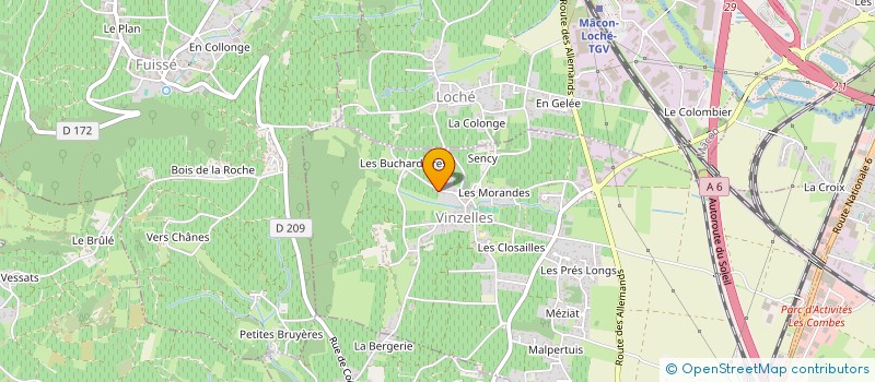 localisation de l'entreprise ASSOCIATION COMMERCIALE DES BOUCHARDES  CRECHES-SUR-SAONE