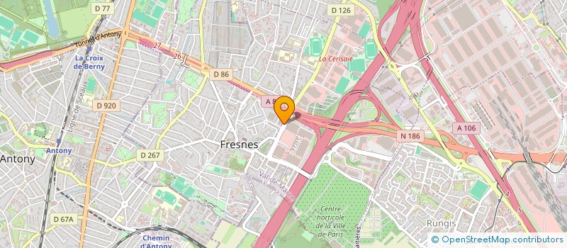 localisation de l'entreprise ASSOCIATION COMMERCIALE DU CLOS LA GARENNE  FRESNES