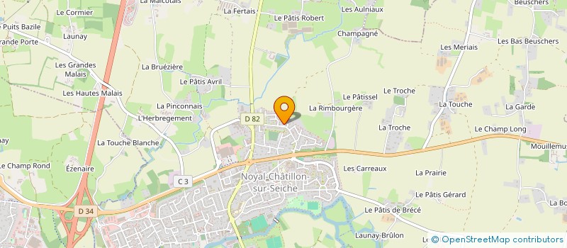 localisation de l'entreprise ASSOCIATION COMMUNALE D'ASSISTANTES MATERNELLES FRIMOUSSE  NOYAL-CHATILLON-SUR-SEICHE