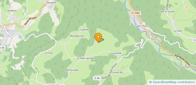 localisation de l'entreprise ASSOCIATION COMMUNALE DE CHASSE AGR-MJMJ-E DE ST THURIN  VETRE-SUR-ANZON