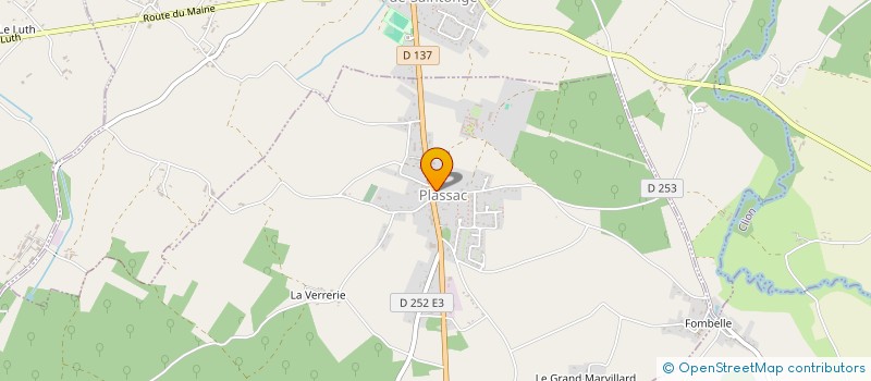 localisation de l'entreprise ASSOCIATION COMMUNALE DE CHASSE AGREE  PLASSAC