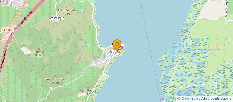 localisation de l'entreprise ASSOCIATION COMMUNALE DE CHASSE AGREE DE BAGES  BAGES