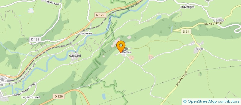 localisation de l'entreprise ASSOCIATION COMMUNALE DE CHASSE AGREE DE CELLES à NEUSSARGUES EN PINATELLE