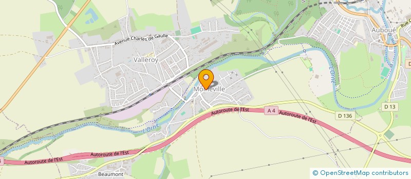 localisation de l'entreprise ASSOCIATION COMMUNALE DE CHASSE AGREE DE MOINEVILLE-BEAUMONT  MOINEVILLE