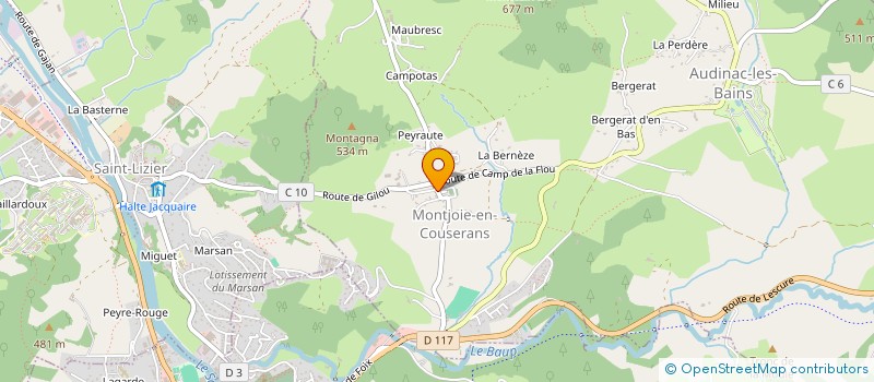 localisation de l'entreprise ASSOCIATION COMMUNALE DE CHASSE AGREE DE MONTJOIE à MONTJOIE-EN-COUSERANS