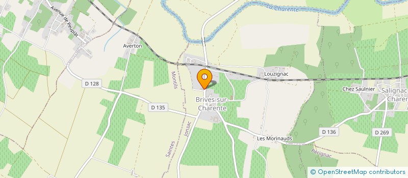 localisation de l'entreprise ASSOCIATION COMMUNALE DE CHASSE AGREEE  BRIVES-SUR-CHARENTE