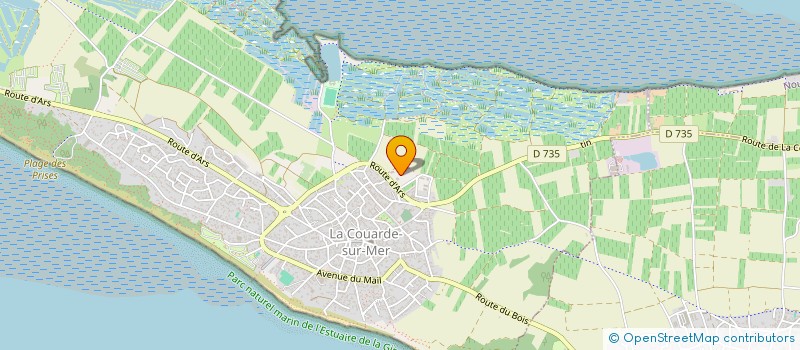 localisation de l'entreprise ASSOCIATION COMMUNALE DE CHASSE AGREEE  LA COUARDE-SUR-MER