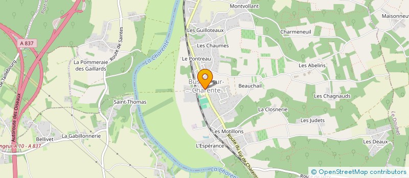 localisation de l'entreprise ASSOCIATION COMMUNALE DE CHASSE AGREEE  BUSSAC-SUR-CHARENTE