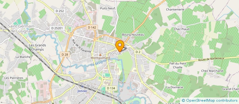 localisation de l'entreprise ASSOCIATION COMMUNALE DE CHASSE AGREEE  JONZAC