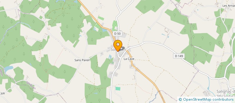 localisation de l'entreprise ASSOCIATION COMMUNALE DE CHASSE AGREEE  SOUBRAN