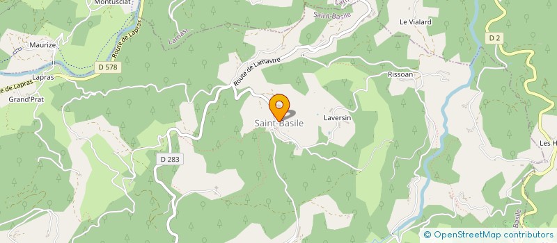 localisation de l'entreprise ASSOCIATION COMMUNALE DE CHASSE AGREEE  SAINT-BASILE