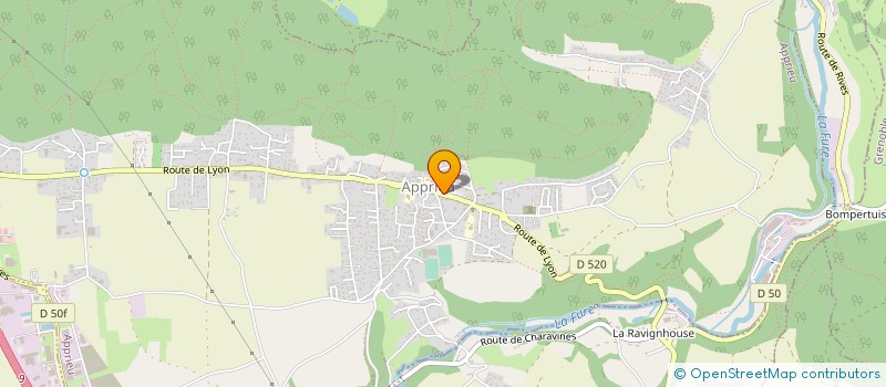 localisation de l'entreprise ASSOCIATION COMMUNALE DE CHASSE AGREEE D'APPRIEU  APPRIEU