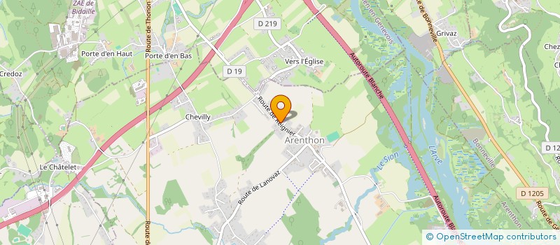 localisation de l'entreprise ASSOCIATION COMMUNALE DE CHASSE AGREEE D'ARENTHON  ARENTHON