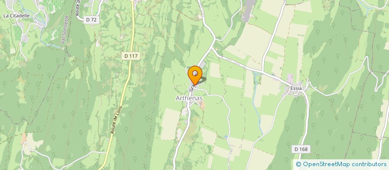 localisation de l'entreprise ASSOCIATION COMMUNALE DE CHASSE AGREEE D'ARTHENAS  LA CHAILLEUSE