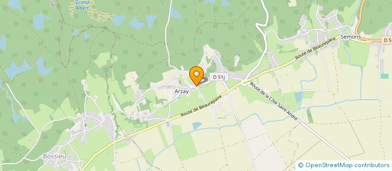 localisation de l'entreprise ASSOCIATION COMMUNALE DE CHASSE AGREEE D'ARZAY  PORTE-DES-BONNEVAUX