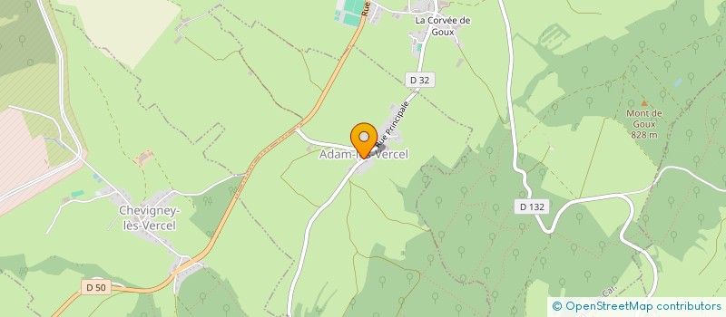 localisation de l'entreprise ASSOCIATION COMMUNALE DE CHASSE AGREEE DE ADAM LES VERCEL  ADAM-LES-VERCEL