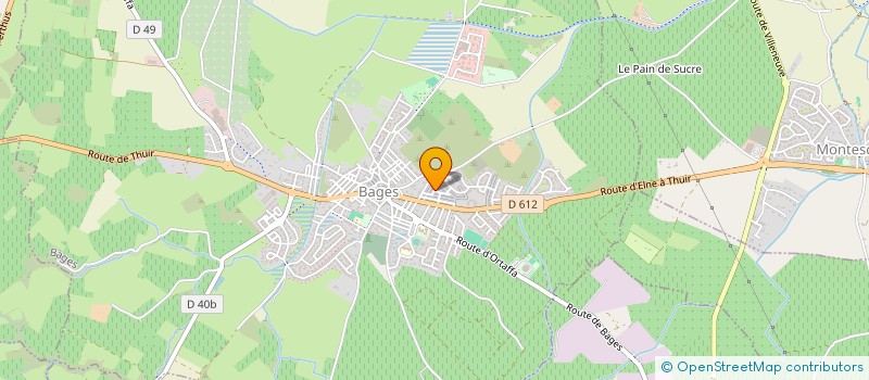 localisation de l'entreprise ASSOCIATION COMMUNALE DE CHASSE AGREEE DE BAGES  BAGES