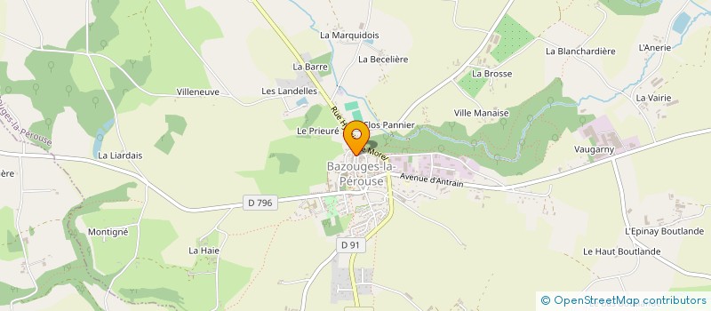 localisation de l'entreprise ASSOCIATION COMMUNALE DE CHASSE AGREEE DE BAZOUGES LA PEROUSE  BAZOUGES-LA-PEROUSE