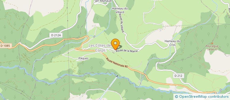 localisation de l'entreprise ASSOCIATION COMMUNALE DE CHASSE AGREEE DE BEAUFIN  BEAUFIN