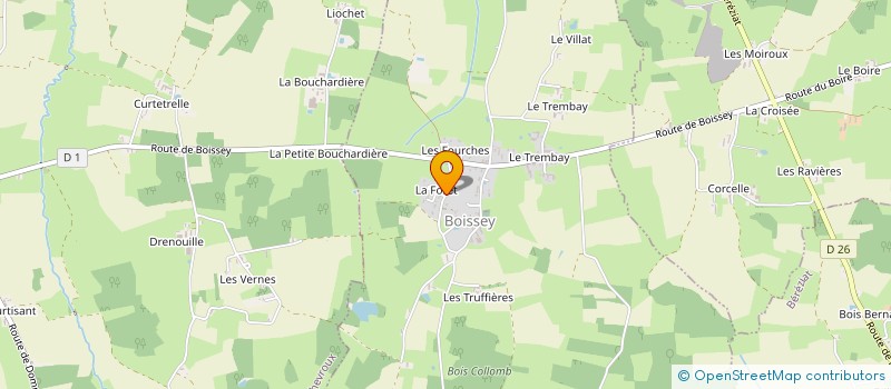 localisation de l'entreprise ASSOCIATION COMMUNALE DE CHASSE AGREEE DE BOISSEY  BOISSEY