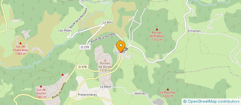 localisation de l'entreprise ASSOCIATION COMMUNALE DE CHASSE AGREEE DE BOREE - ACCA  BOREE