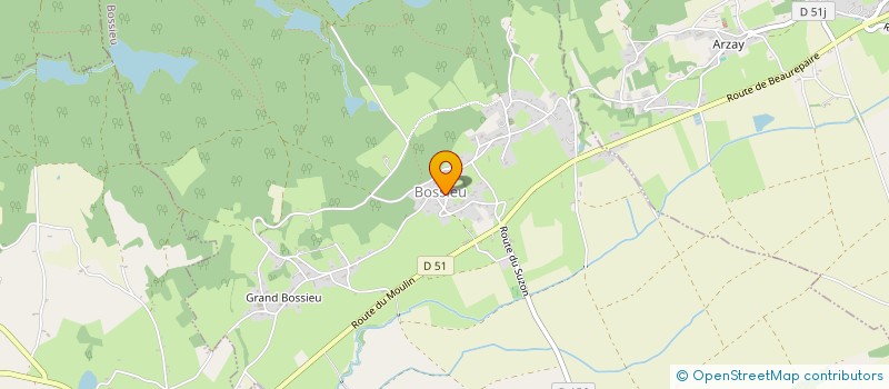 localisation de l'entreprise ASSOCIATION COMMUNALE DE CHASSE AGREEE DE BOSSIEU LA DIANE DE BOSSIEU  BOSSIEU