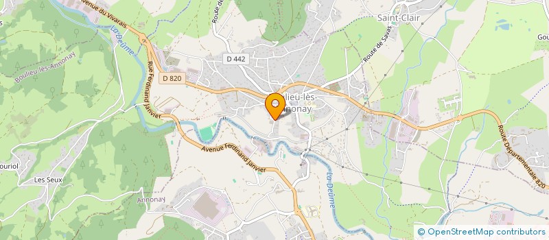 localisation de l'entreprise ASSOCIATION COMMUNALE DE CHASSE AGREEE DE BOULIEU LES ANNONAY  BOULIEU-LES-ANNONAY