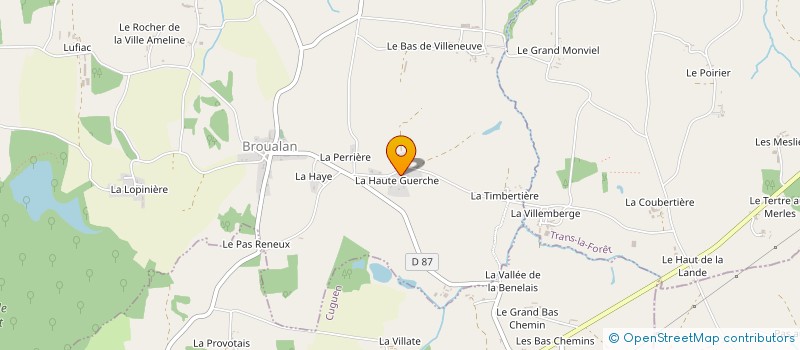 localisation de l'entreprise ASSOCIATION COMMUNALE DE CHASSE AGREEE DE BROUALAN  BROUALAN