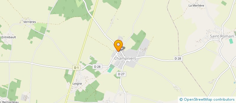 localisation de l'entreprise ASSOCIATION COMMUNALE DE CHASSE AGREEE DE CHAMPNIERS  CHAMPNIERS