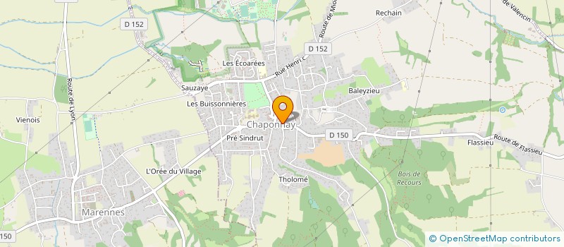 localisation de l'entreprise ASSOCIATION COMMUNALE DE CHASSE AGREEE DE CHAPONNAY  CHAPONNAY