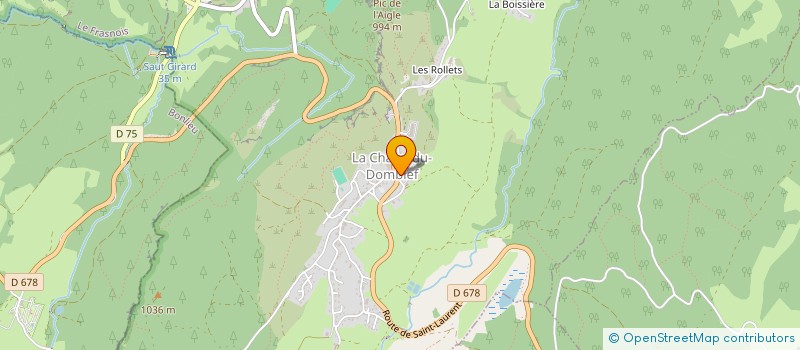 localisation de l'entreprise ASSOCIATION COMMUNALE DE CHASSE AGREEE DE CHAUX-DU-DOMBIEF (LA BICHE DU PRELET)  LA CHAUX-DU-DOMBIEF