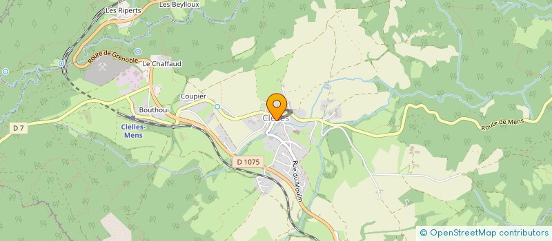 localisation de l'entreprise ASSOCIATION COMMUNALE DE CHASSE AGREEE DE CLELLES LA DIANE DE CLELLES  CLELLES