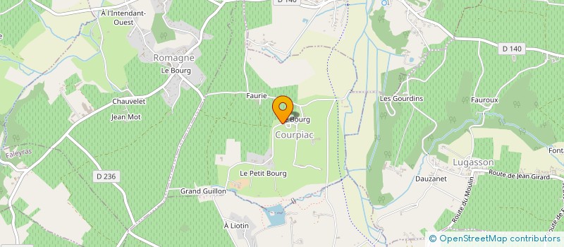 localisation de l'entreprise ASSOCIATION COMMUNALE DE CHASSE AGREEE DE COURPIAC  COURPIAC