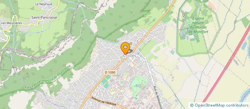 localisation de l'entreprise ASSOCIATION COMMUNALE DE CHASSE AGREEE DE CROLLES 'LA ST HUBERT'  CROLLES