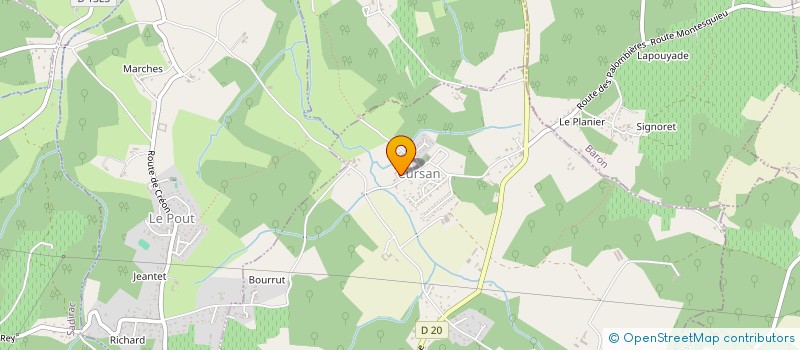 localisation de l'entreprise ASSOCIATION COMMUNALE DE CHASSE AGREEE DE CURSAN  CURSAN