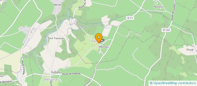 localisation de l'entreprise ASSOCIATION COMMUNALE DE CHASSE AGREEE DE DARDENAC  DARDENAC