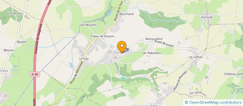 localisation de l'entreprise ASSOCIATION COMMUNALE DE CHASSE AGREEE DE DOISSIN  DOISSIN