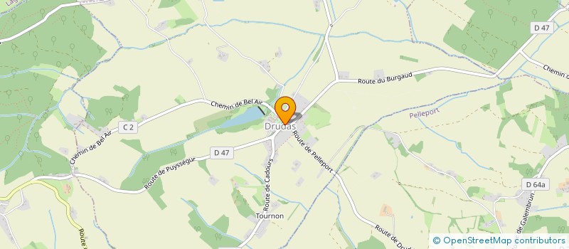 localisation de l'entreprise ASSOCIATION COMMUNALE DE CHASSE AGREEE DE DRUDAS  DRUDAS