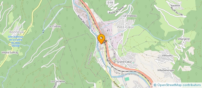 localisation de l'entreprise ASSOCIATION COMMUNALE DE CHASSE AGREEE DE FEISSONS SUR ISERE  LA LECHERE