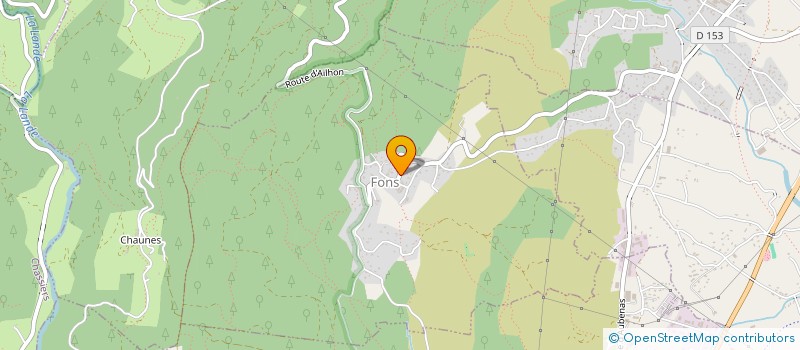 localisation de l'entreprise ASSOCIATION COMMUNALE DE CHASSE AGREEE DE FONS - ACCA  FONS