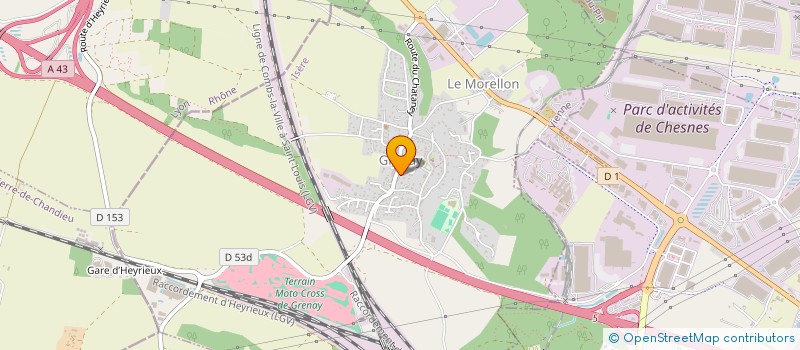 localisation de l'entreprise ASSOCIATION COMMUNALE DE CHASSE AGREEE DE GRENAY.  GRENAY